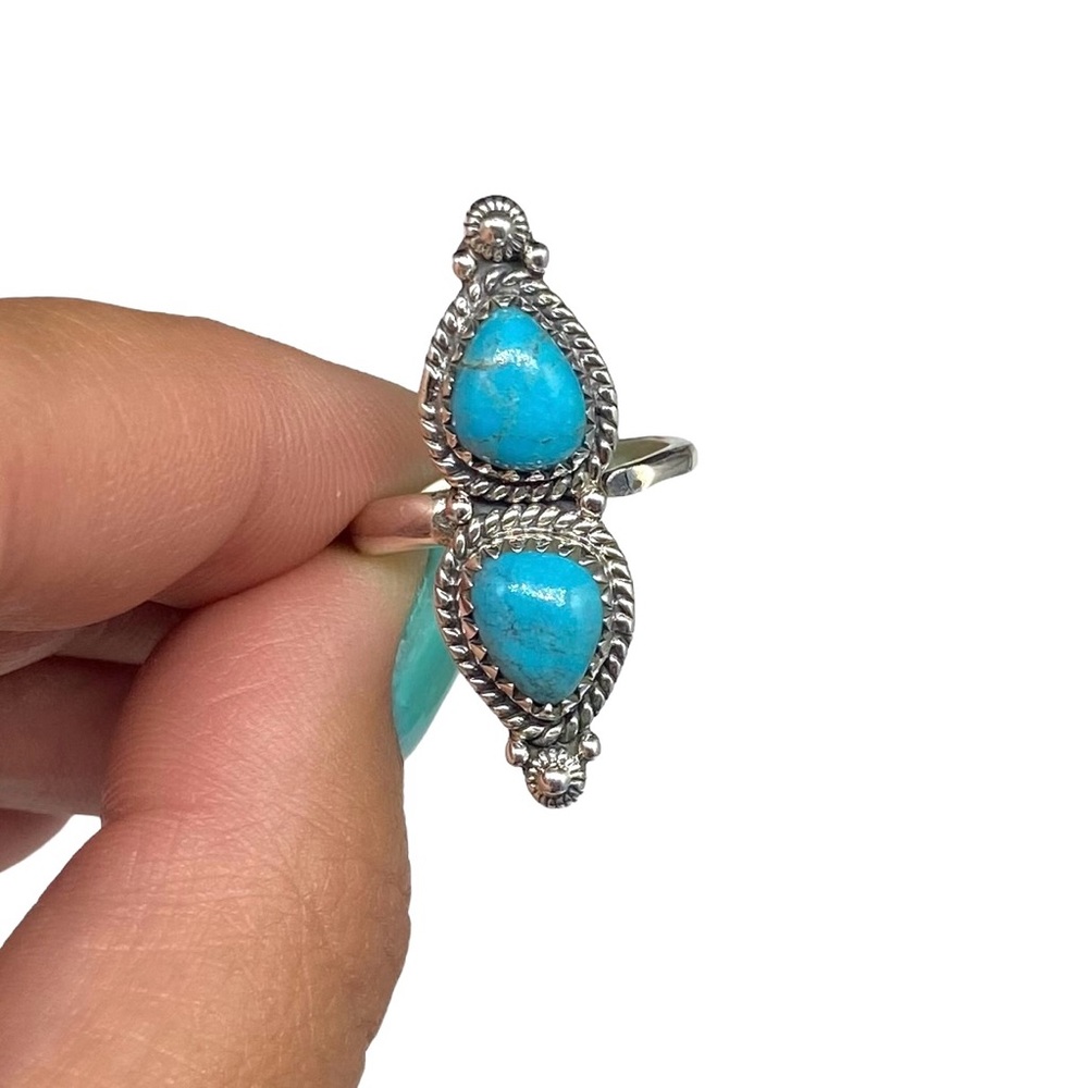 Kingman Mojave Turquoise Ring Solid 925 Sterling … - image 4